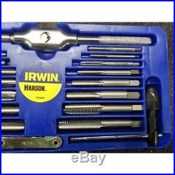 Irwin Hanson 26319 Machine Screw / Fractional / Metric Tap and Hex Die 41 Pc Set