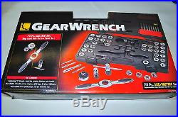 KD GearWrench 3887 75 Pc Tap & Die Set SAE & Metric Combo set with T ratchet hdl