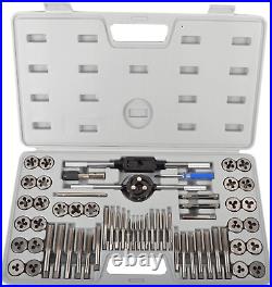 KECHUANG 60-Pieces Tap and Die Set Metric and SAE Standard Internal and External