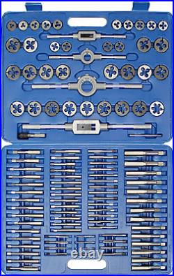 Large Tap and Die Set Metric 110 Piece Bolt and Pipe Tap Sets for Threading