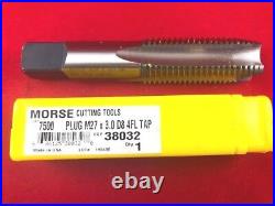 M27 X 3.0 27MM Plug Tap Morse MT3838032 HSS Hand Tap USA D8 Metric