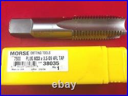 M33 X 3.5 Plug Hand Tap High Speed Steel D9 4 Flute Morse 38035 Metric