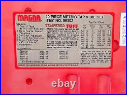 MAGNA 40 Piece Metric Tap Die Set With Case INCOMPLETE 96302 USA