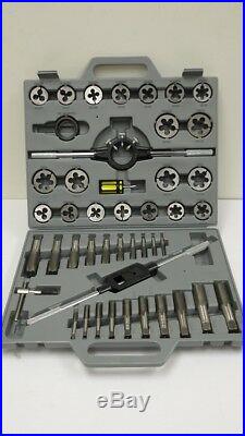 METRIC and SAE Tap and Die Tool Kit Set 90pc HSS with Case New FREE SHIPPING