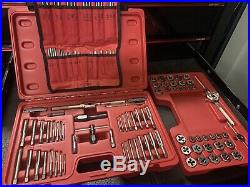 Mac Tools 117pc Tap+Die+Extractor+Drill Bits Set, US+Metric, Complete, Mint Cond