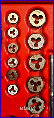 Mac Tools 76 piece SAE & MARETIC tap and die set COMPLETE VG COND TT244 no rust