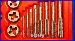 Mac Tools 76 piece SAE & MARETIC tap and die set COMPLETE VG COND TT244 no rust