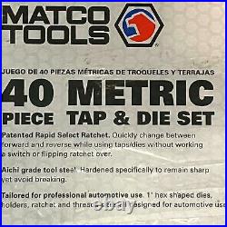 Matco 40 Piece Metric Tap and Die Set Sealed