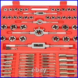 Metric Tap And Die Set 110PC M2-18 With Case Vintage Adjustable Machinist Tools