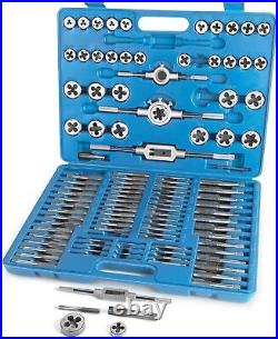 Metric Tap and Die Set, 110PCS Rethreading Kit, for Cutting External