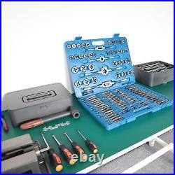 Metric Tap and Die Set, 110PCS Rethreading Kit, for Cutting External