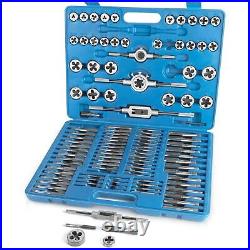 Metric Tap and Die Set, 110PCS Rethreading Kit, for Cutting External and Inte