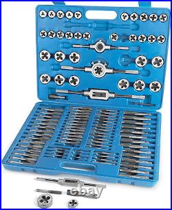 Metric Tap and Die Set 110 PCS Engineers Kit Screw Bolt Cutter Handle for Cuttin