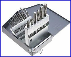 Metric Taps Drill Set, 9Bits Metal Steel Case 9Pcs Parts, 2.5-12Mm Tools Home