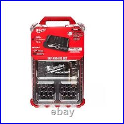 Milwaukee 49-22-5603 38PC Metric Tap & Die PACKOUT Set with Hex-LOK 2-in-1 Handle