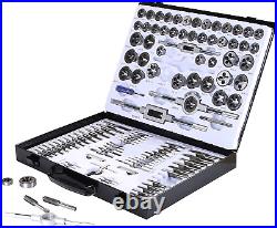 Muzerdo 115PCS Sae and Metric Bearing Steel Tap and Die Rethreading Kit with