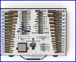 Muzerdo 131PCS Sae and Metric Coated Bearing Steel Tap and Die Rethreading Kit