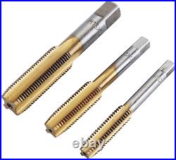 Muzerdo 86-Pcs. Tap & Die Set Bearing Steel SAE/ Metric Tools, Titanium Co NEW