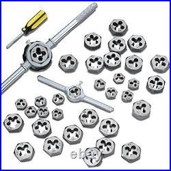 NEIKO 00908A SAE and Metric Tap and Die Set, Alloy Steel Taps and Dies with