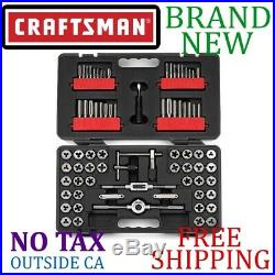 New CRAFTSMAN 75pc Piece Combination TAP and DIE Metric SAE Rust Resistant Steel