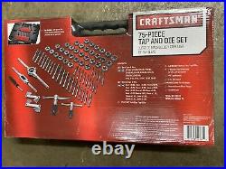 New Craftsman 75 PC Combination Tap & Die Carbon Steel Set 52377 + Free Shipping