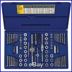 New IRWIN TOOLS 76-Piece Fractional Metric Tap Die Set with Carry Case 26376