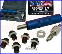 Oil Pan Plug Threader Tapping Rethreading Tool Kit 12-14 mm 1/2 Thread Oversize