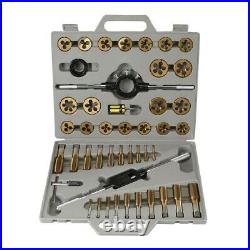Pittsburgh Tap And Die Tool Set Titanium Nitride Coated Alloy Steel 45 Pcs