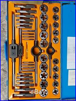 Pro-Grade 45-Piece Large-Diameter Alloy Steel Tap & Die Tool Set Metric
