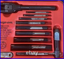 SNAP-ON TDM-117A METRIC COMBINATION TAP & DIE SET 41 PIECES Great Shape