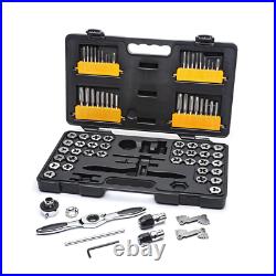 Sae Metric Ratcheting Tap Die Set 75Piece Spring Loaded Cap Allows Quick Release