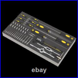 Sealey S01132 48 Piece Tool Tray with Tap & Die, File & Caliper Set SWS21