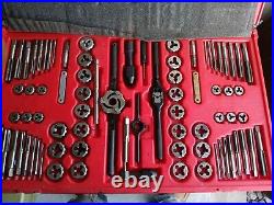 Snap On Tools 117pc SAE & Metric Tap & Die Set with Drills & Extractors TDTDM117