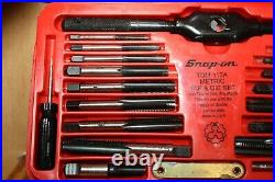 Snap On Tools USA 40 pc Metric Tap & Die Set SUPER CLEAN/TIGHT TDM-117A 2pc