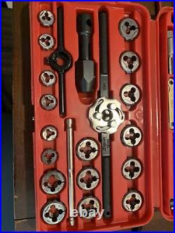 Snap On Tools USA Tap and Die Set Kit Metric Thread Repair TDM-117A 3-12mm 41pc
