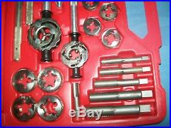 Snap-on TDM99117B 25-piece 12 to 24 mm NF / NC Tap and Die Set in Case ExC