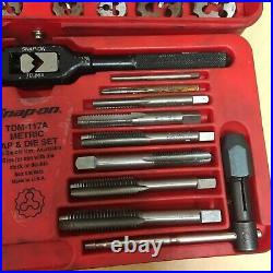 Snap-on TDM-117A 41 Piece Metric Tap And Die Set Made In USA