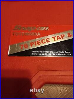 Snap-on Tools Tdtdm500a 76 Piece Master Tap & Die Set Complete Metric & Standard