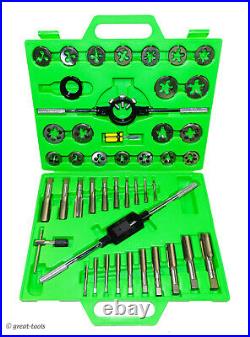 TAP AND DIE SET, METRIC, MM taps dies thread cutting hand tools 45-pc