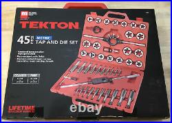 TEKTON 7561 Metric Tap And Die Set, 45-Pieces -Tungsten High Speed Steel with Case