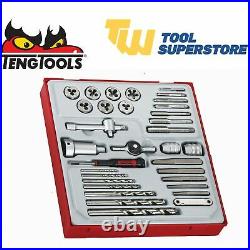Teng Tools TTDTD34 34 Piece Tap and Die Set Drill and Screw Extraction