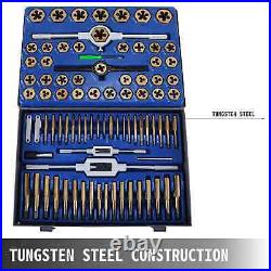 VEVOR 86 PCS Tap and Die Drill Set SAE Metric Tungsten Steel with Storage Case