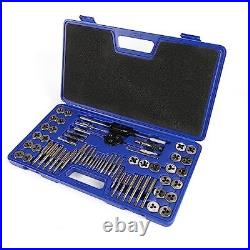 WAKUKA Tap and Die Set 60 Piece(SAE&METRIC) Include SAE Inch Size #4 to 1/2