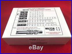 Walton 18002 6 PC Tap Extractor Set USA 4 FL SAE / Metric with Case NC NF 1/4-5/8