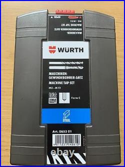 Wurth Zebra Quality M3-M12 Machine Tap Set In Case. Art. 0653 01