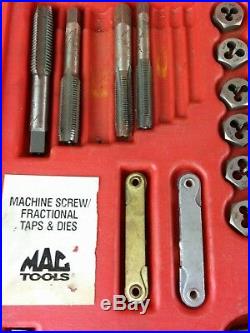 #ac780 MAC Tools Machine Screwith Fractional & Metric Tap & Die Set AC848